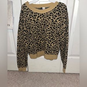 H&M cheetah sweater